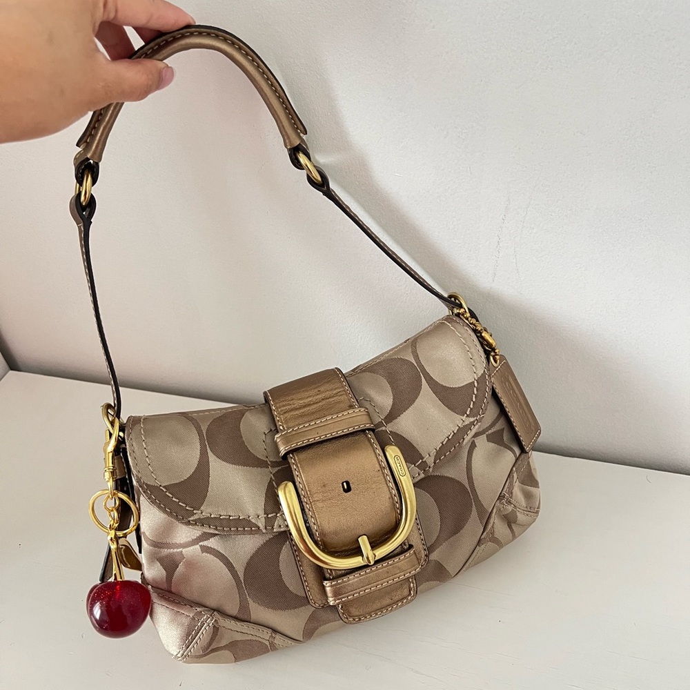 Coach Beige and Brown Shoulder Bag - Picture 2 of 11